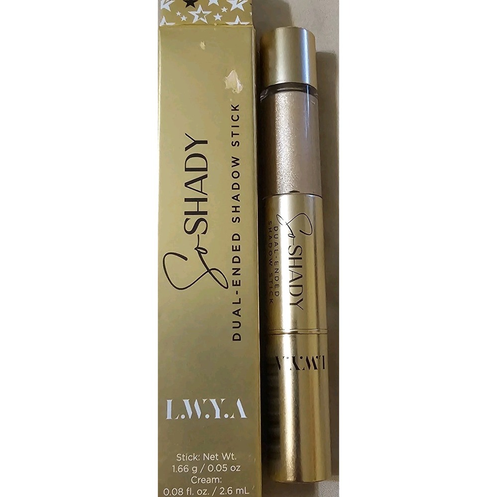 L.W.Y.A ~ SO SHADY DUAL-ENDED SHADOW STICK ~ GOLDRUSH ~ 0.08 OZ